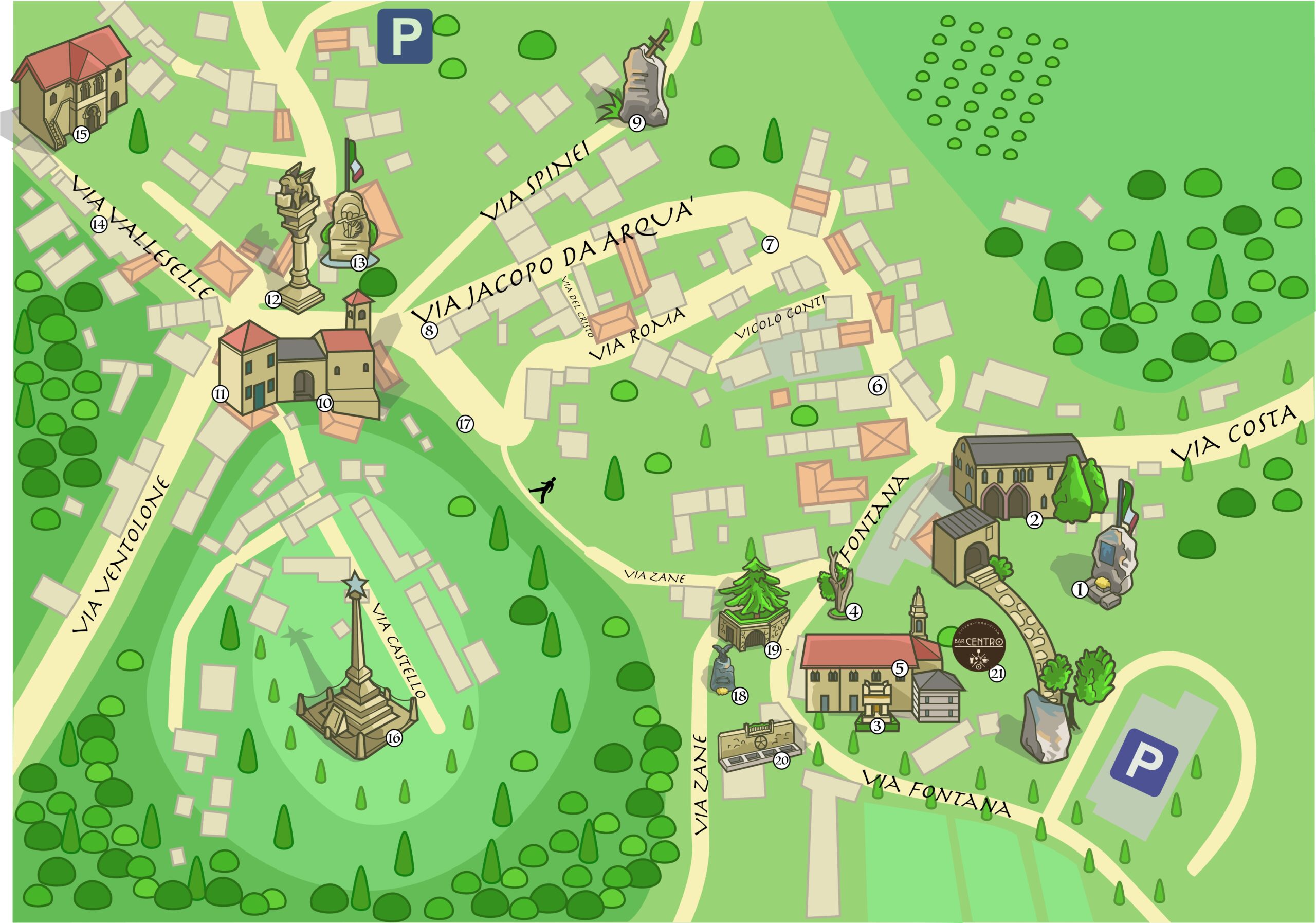 Mappa Arquà Petrarca